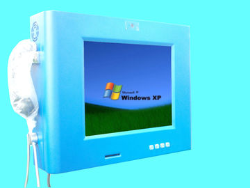 Wall Mounted Kiosk With Touch Screen / Telephone / Fingerprint Reader