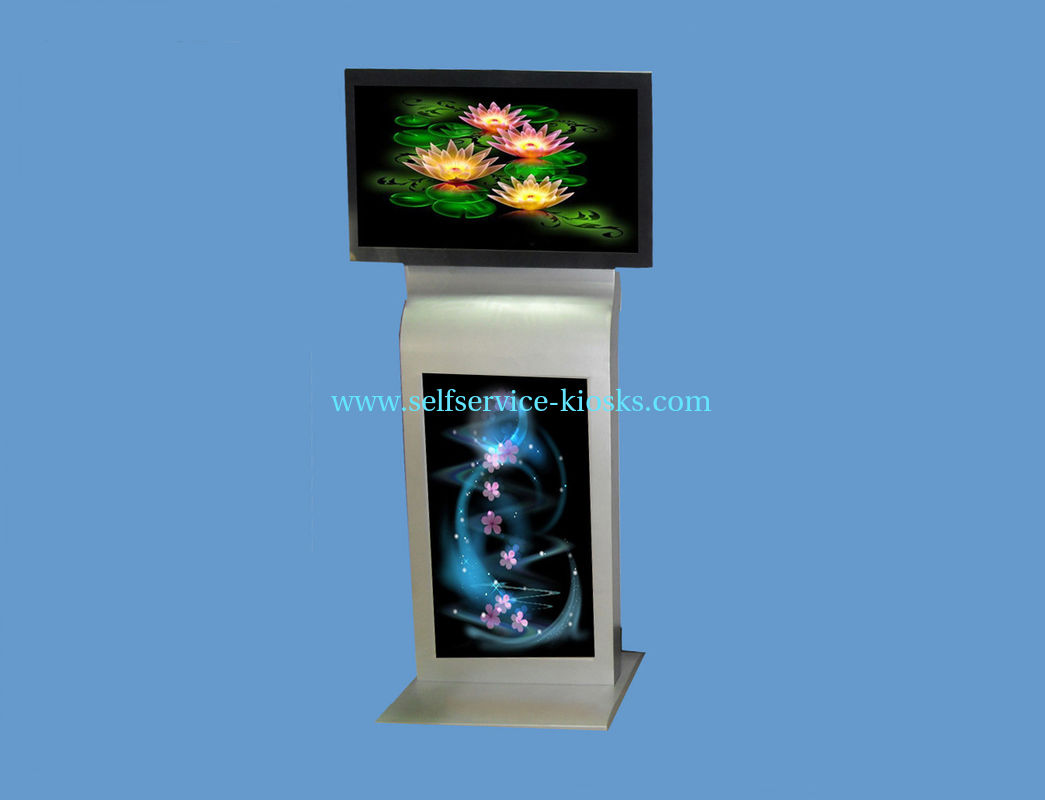 Dual Touch Screen Floor Standing Digital Signage advertising Kiosk