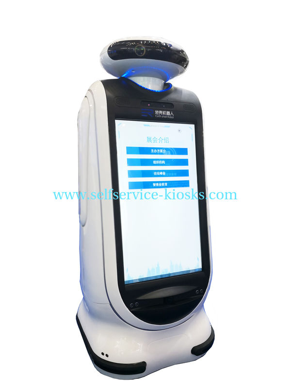 Self service kiosk Touch Screen Information Kiosk Earth Shell Robot Shaped With Android System